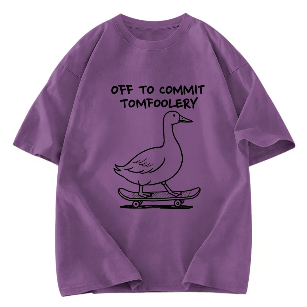 Tokyosol Goose Is Getting Ready To Cause Trouble Washed T-Shirt