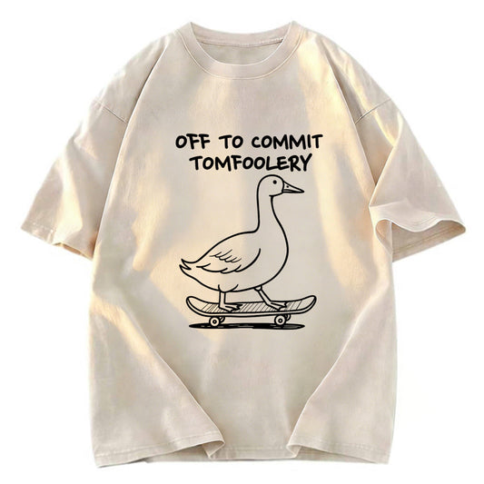 Tokyosol Goose Is Getting Ready To Cause Trouble Washed T-Shirt