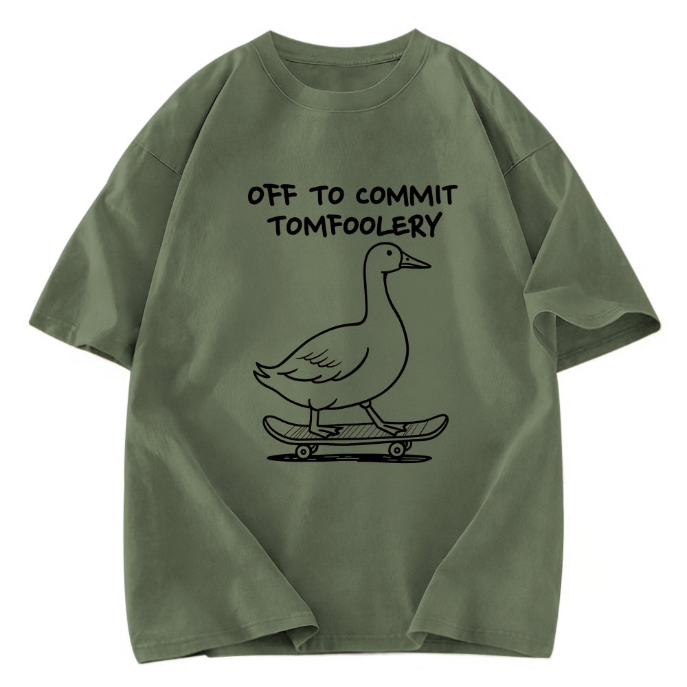 Tokyosol Goose Is Getting Ready To Cause Trouble Washed T-Shirt