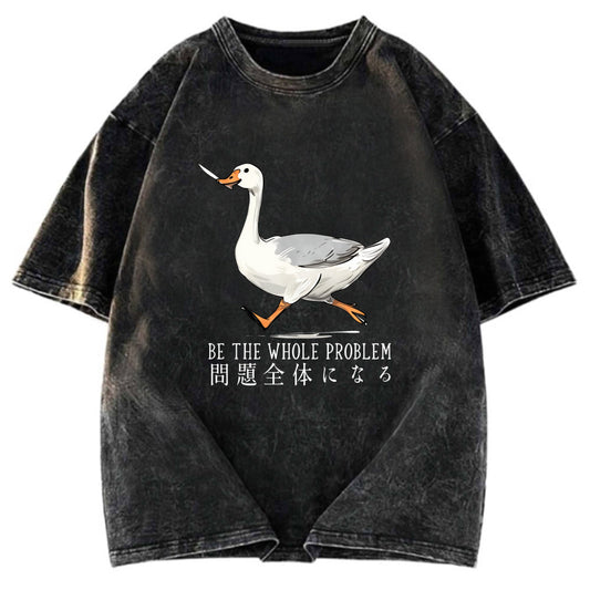 Tokyosol Running Stupid Goose Washed Crop T-Shirt