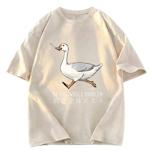 Tokyosol Running Stupid Goose Washed Crop T-Shirt