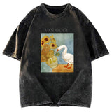 Tokyosol Van Gogh And Geese Washed T-Shirt