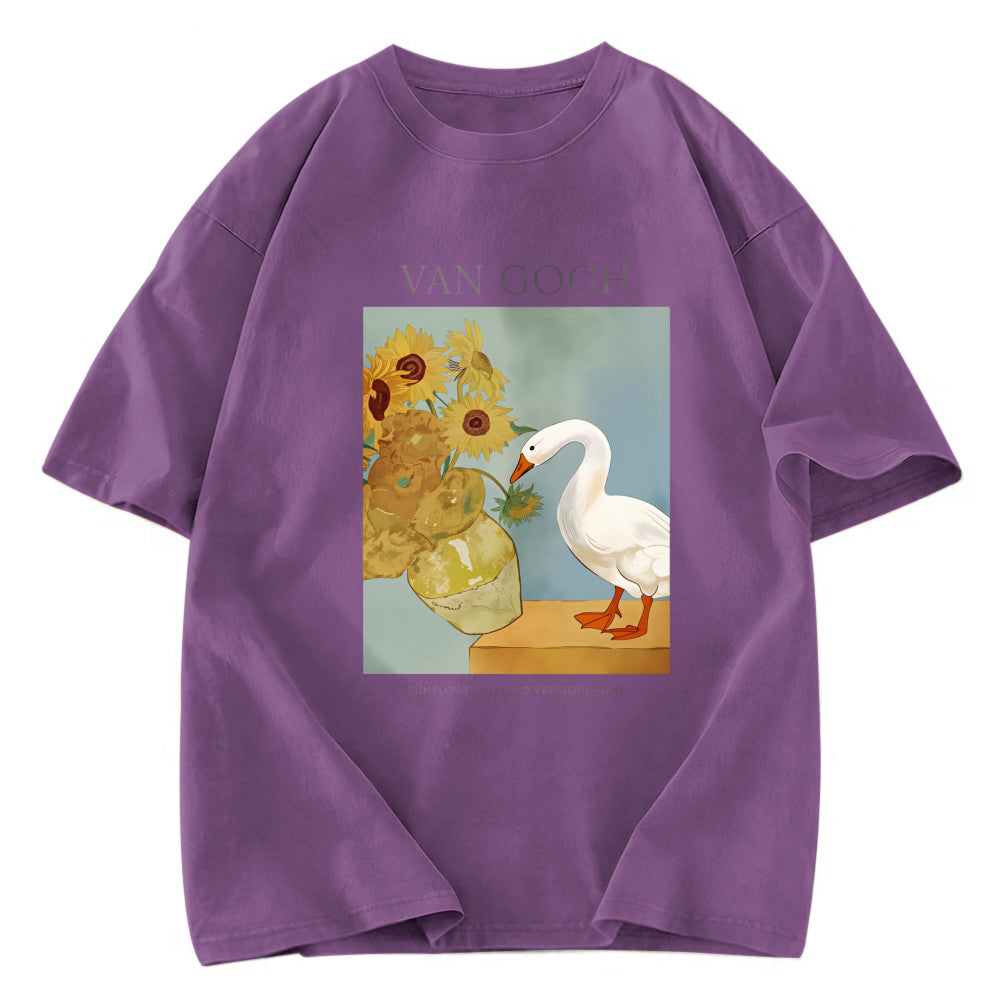 Tokyosol Van Gogh And Geese Washed T-Shirt