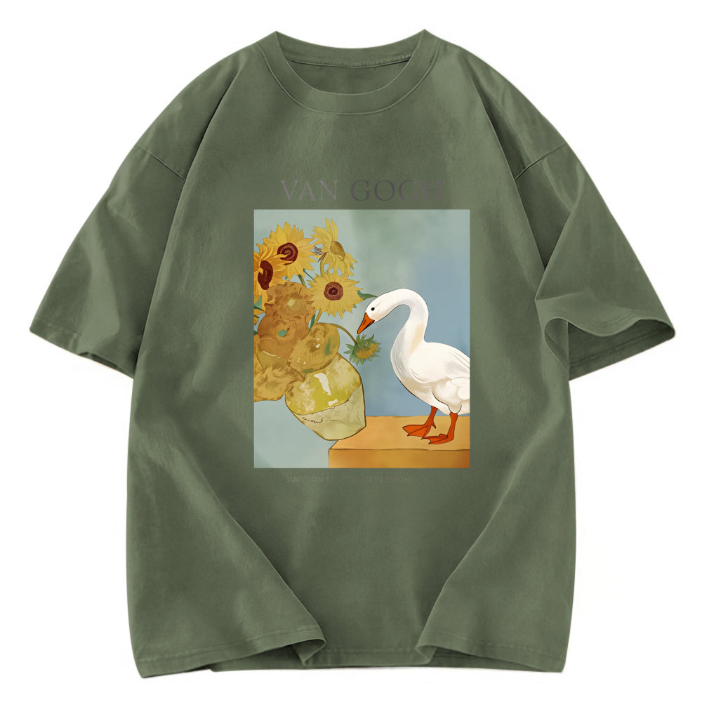 Tokyosol Van Gogh And Geese Washed T-Shirt