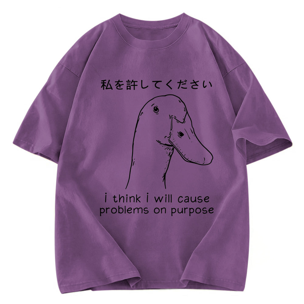 Tokyosol Stupid Goose Funny Waffle T-Shirt