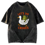 Tokyosol Frog Ready To Commit Crime Washed Crop T-Shirt