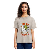 Tokyosol Frog Ready To Commit Crime Washed Crop T-Shirt