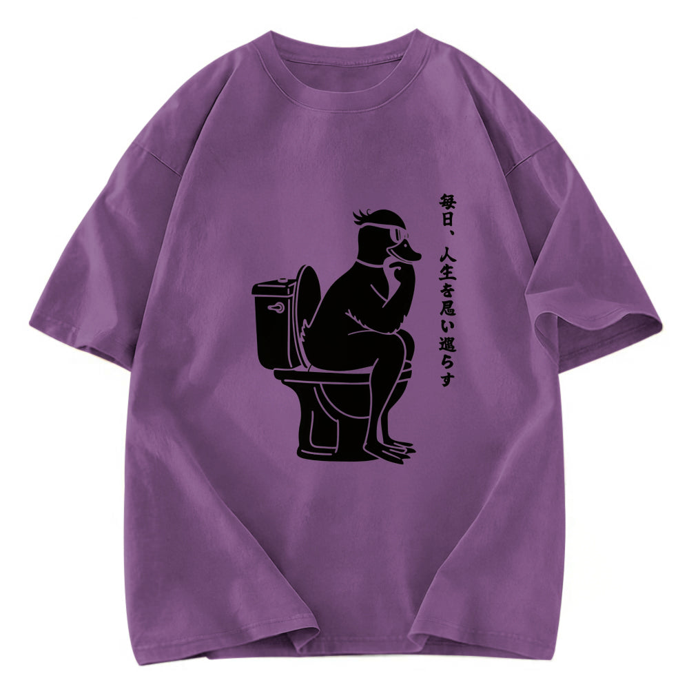 Tokyosol The Thinker On The Toilet Washed T-Shirt