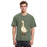 Tokyosol Funny Christmas Goose Washed T-Shirt