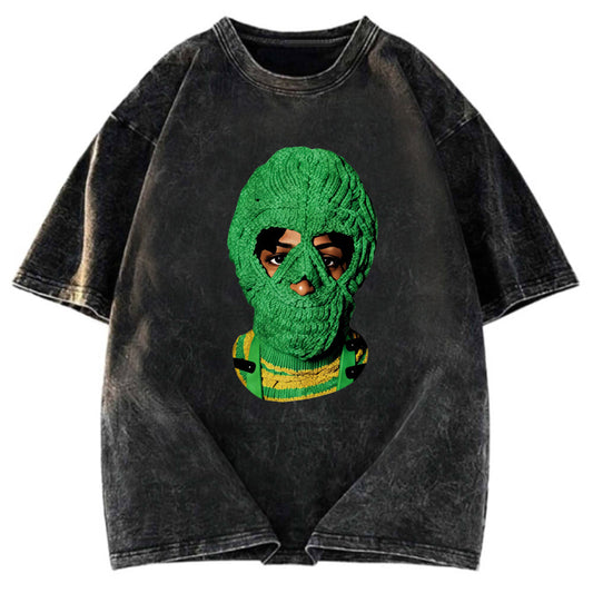 Tokyosol Big Face Mask Washed T-Shirt