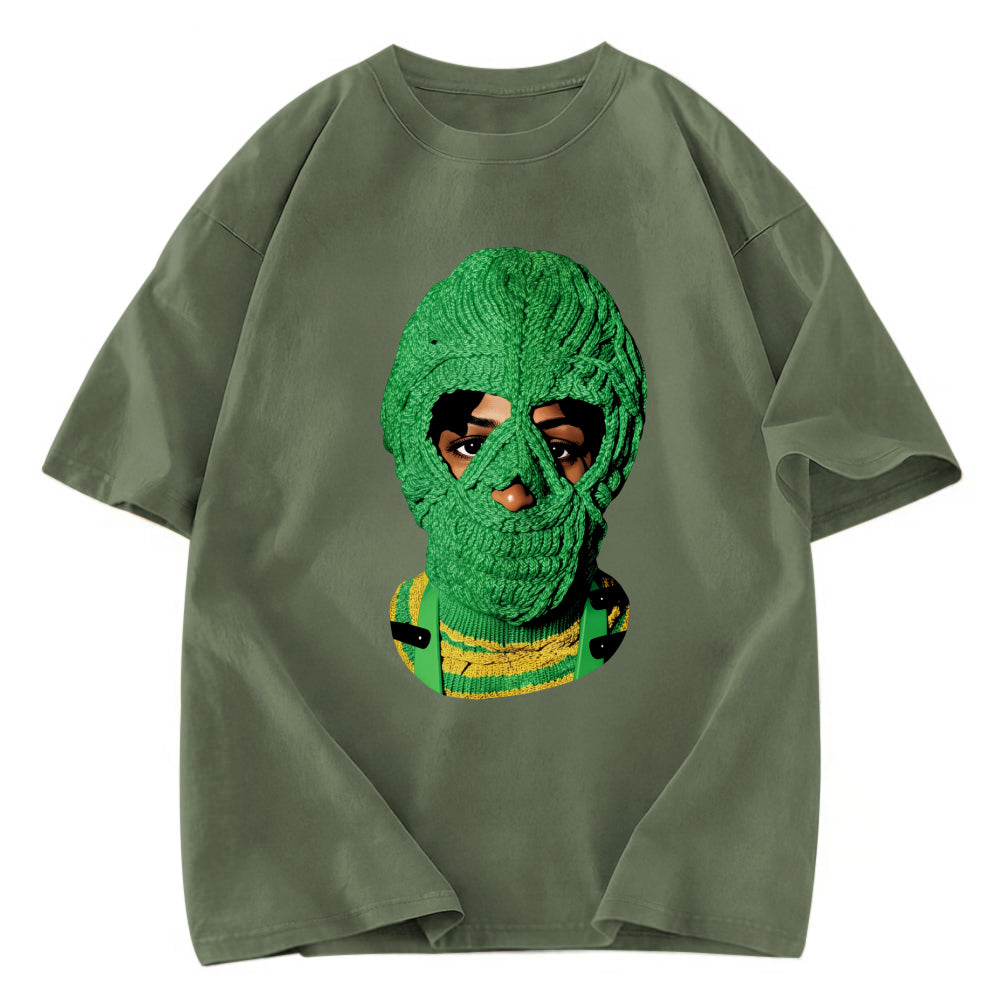 Tokyosol Big Face Mask Washed T-Shirt