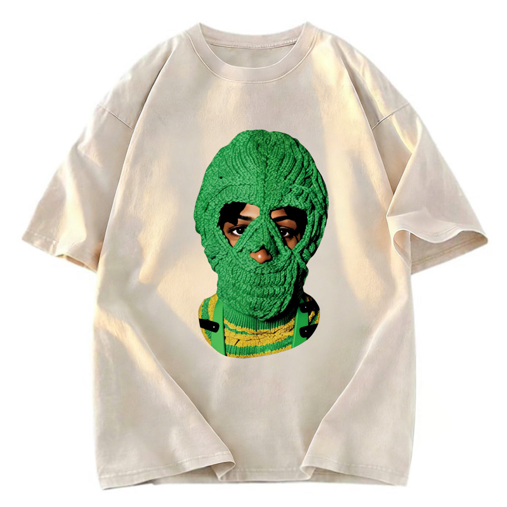 Tokyosol Big Face Mask Washed T-Shirt