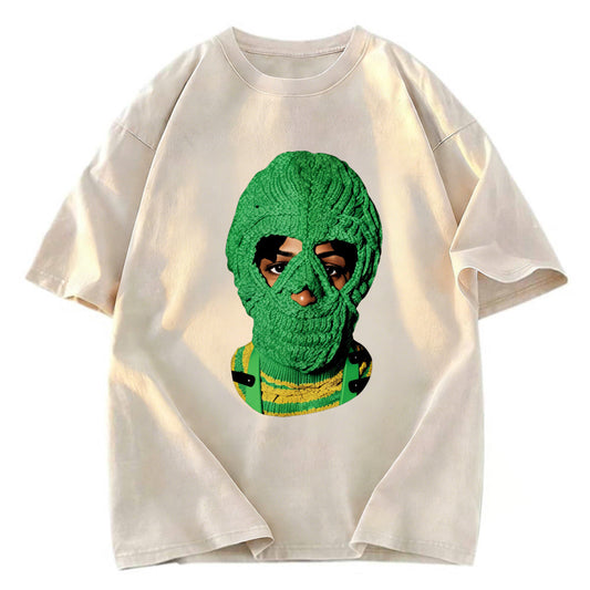 Tokyosol Big Face Mask Washed T-Shirt