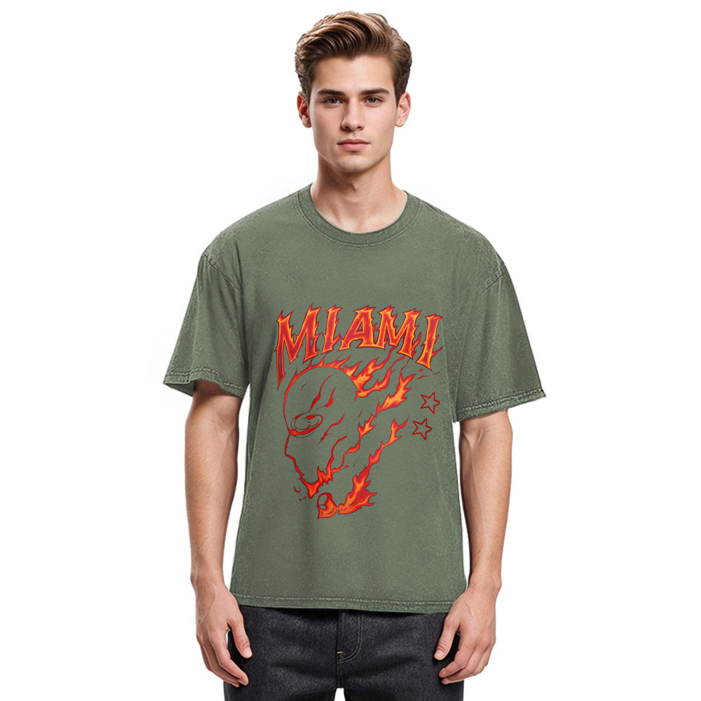 Tokyosol Miami Flame Ninja Washed T-Shirt