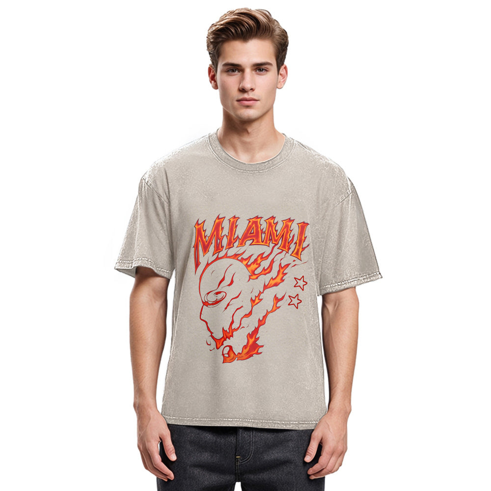 Tokyosol Miami Flame Ninja Washed T-Shirt