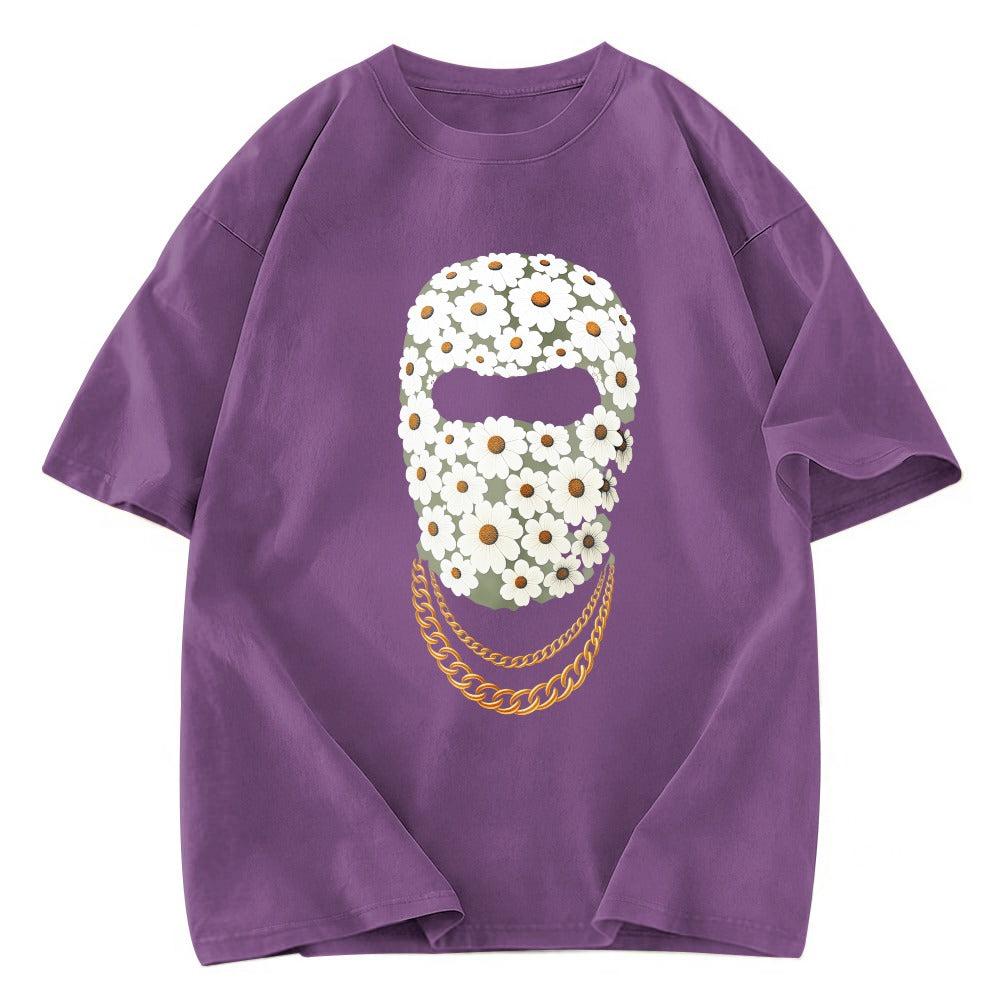 Tokyosol Daisy Mask Washed T-Shirt