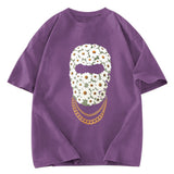 Tokyosol Daisy Mask Washed T-Shirt