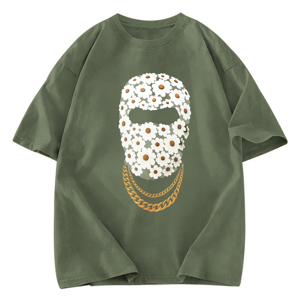 Tokyosol Daisy Mask Washed T-Shirt