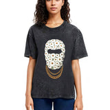 Tokyosol Daisy Mask Washed T-Shirt