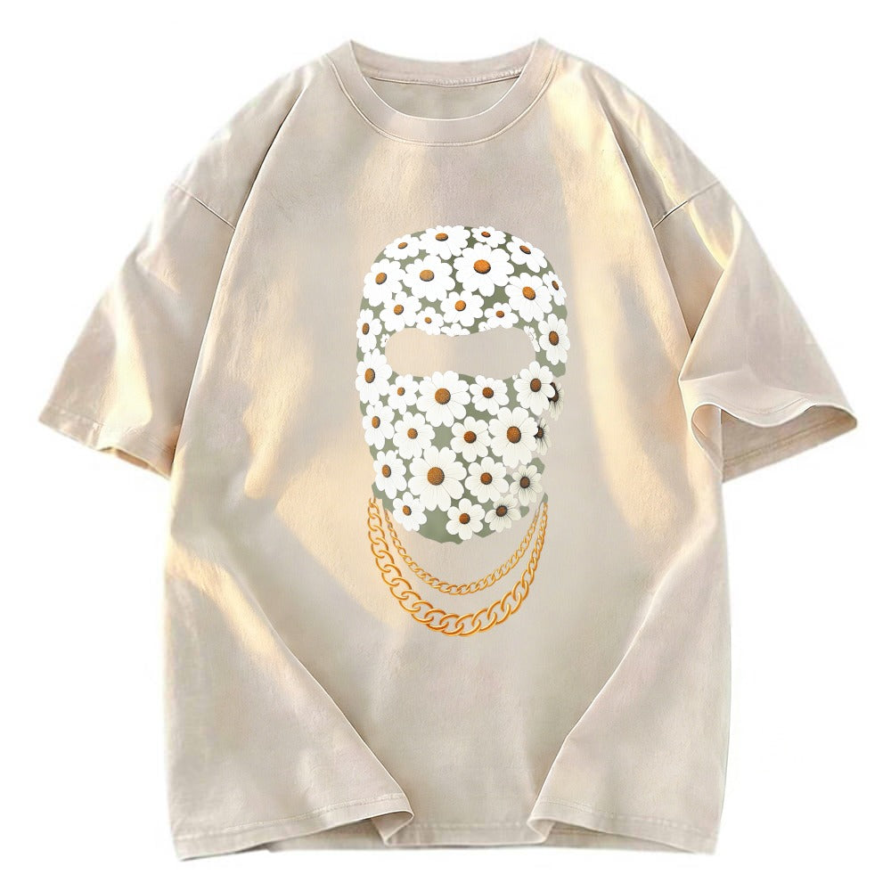 Tokyosol Daisy Mask Washed T-Shirt