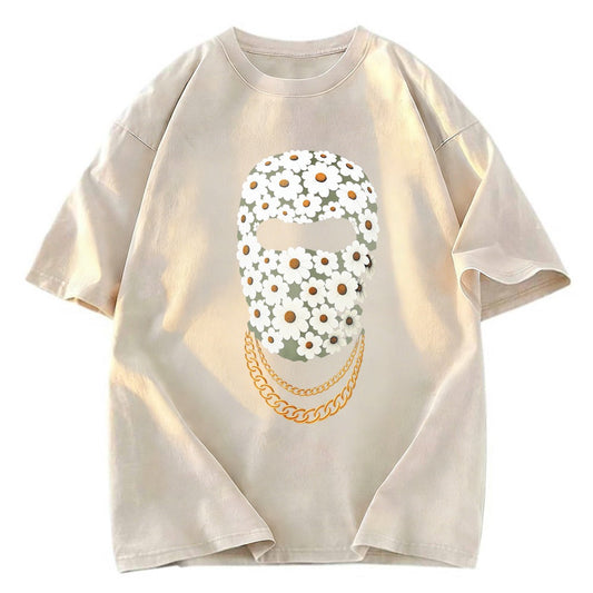 Tokyosol Daisy Mask Washed T-Shirt