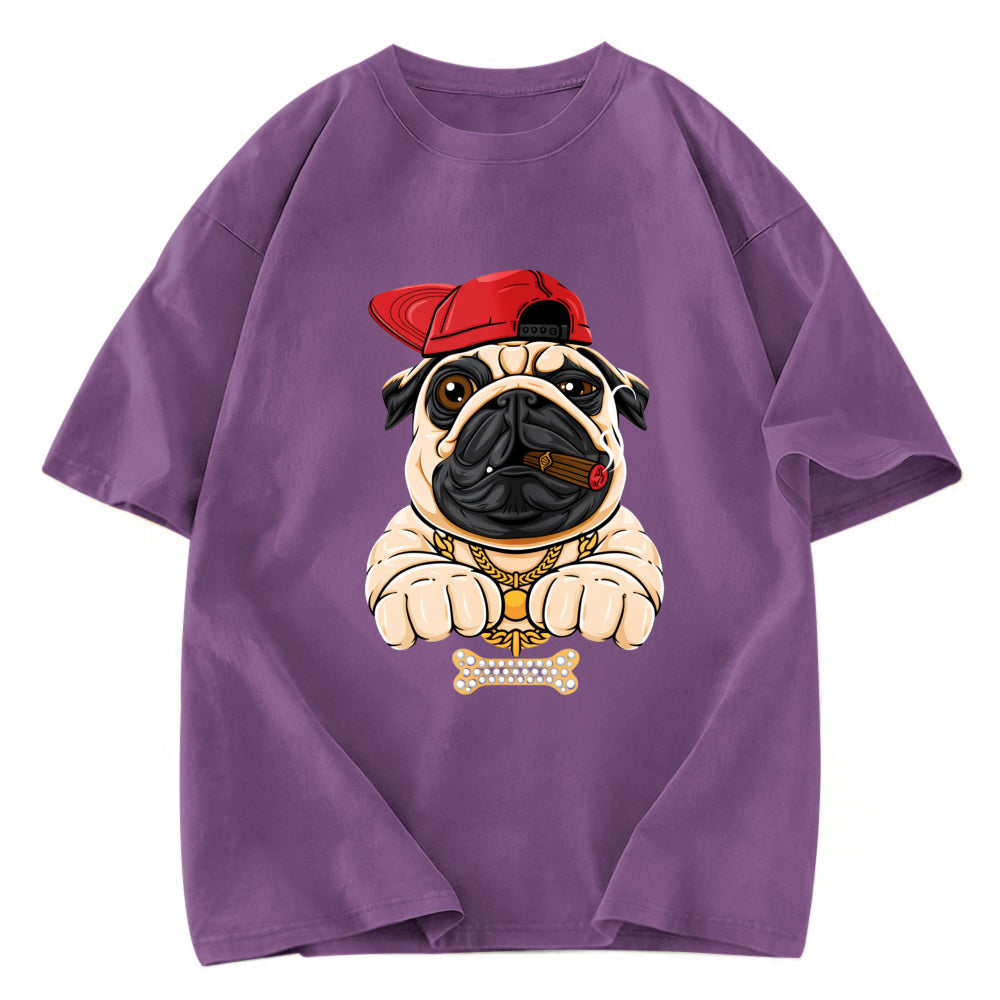 Tokyosol Pug hiphop Washed T-Shirt