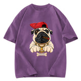 Tokyosol Pug hiphop Washed T-Shirt