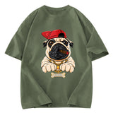 Tokyosol Pug hiphop Washed T-Shirt