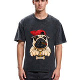Tokyosol Pug hiphop Washed T-Shirt