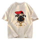 Tokyosol Pug hiphop Washed T-Shirt