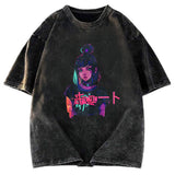 Tokyosol Cute Lofi Egirl Anime Washed T-Shirt