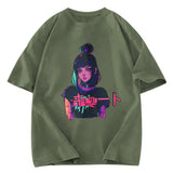 Tokyosol Cute Lofi Egirl Anime Washed T-Shirt