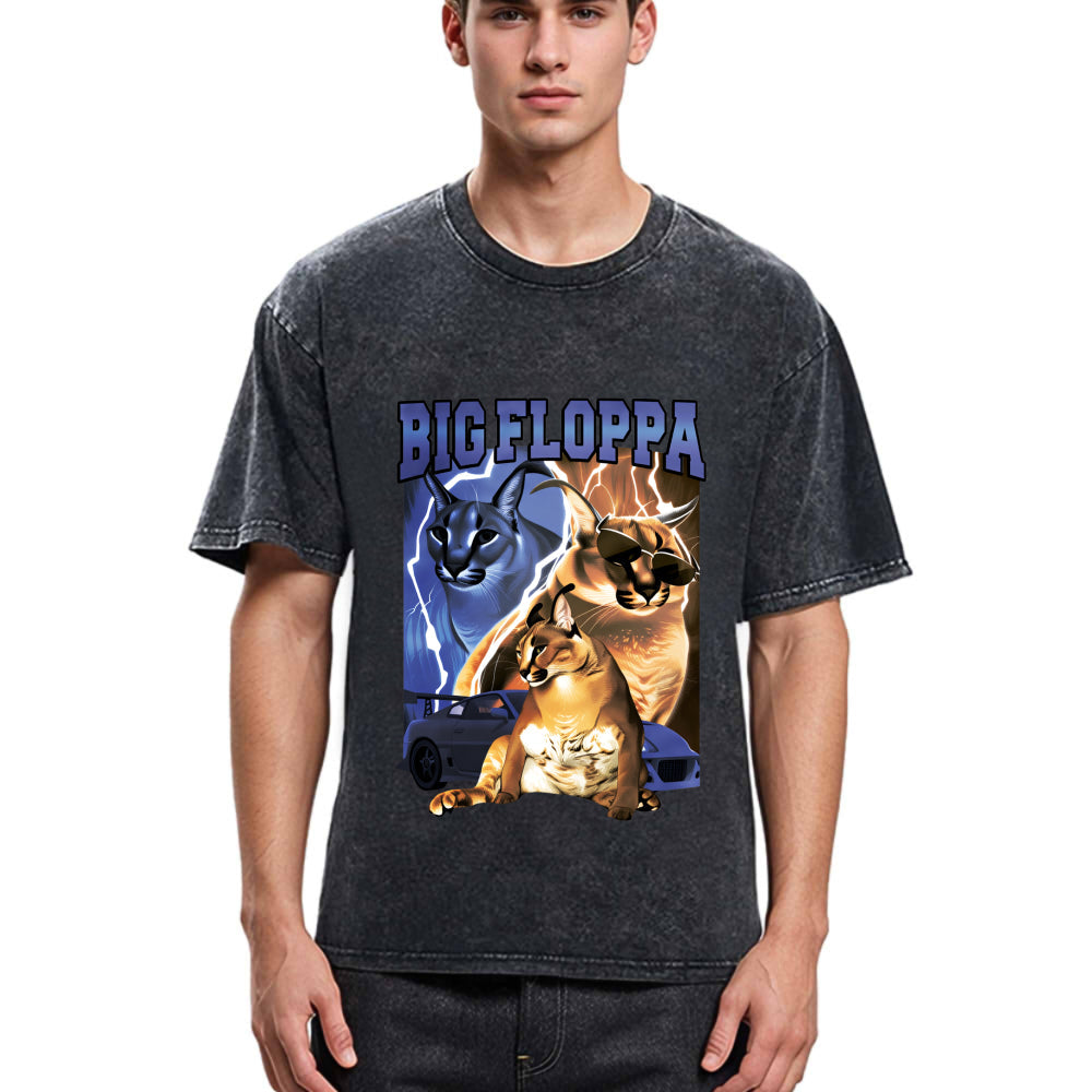 Tokyosol BIG FLOPPA VINTAGE RAP Washed T-Shirt