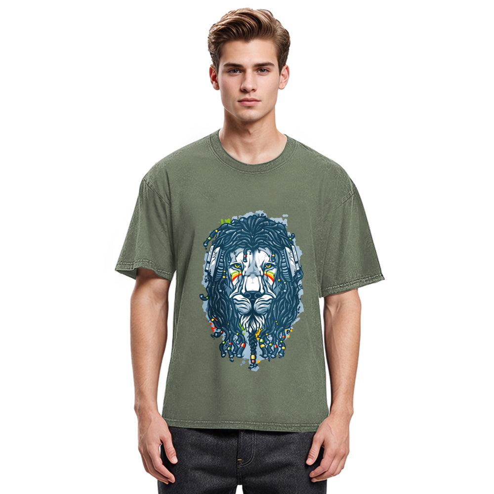 Tokyosol Hip Hop Lion Washed T-Shirt