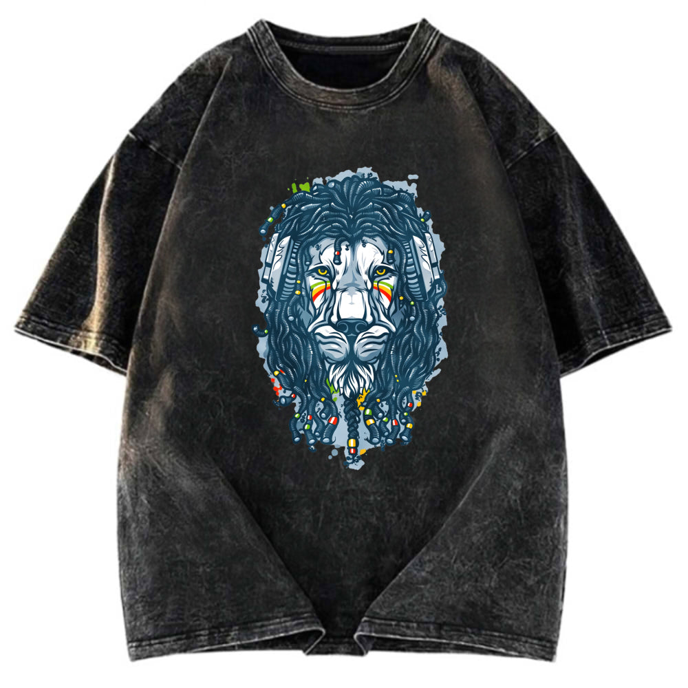 Tokyosol Hip Hop Lion Washed T-Shirt