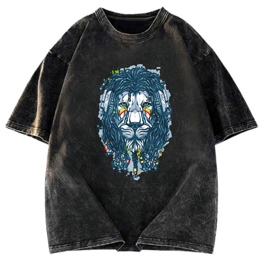 Tokyosol Hip Hop Lion Washed T-Shirt