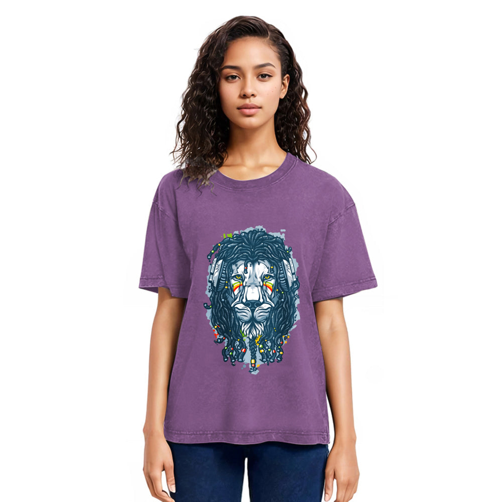 Tokyosol Hip Hop Lion Washed T-Shirt