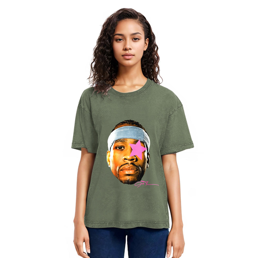 Tokyosol Hiphop AI Allen Basketball Star Washed T-Shirt