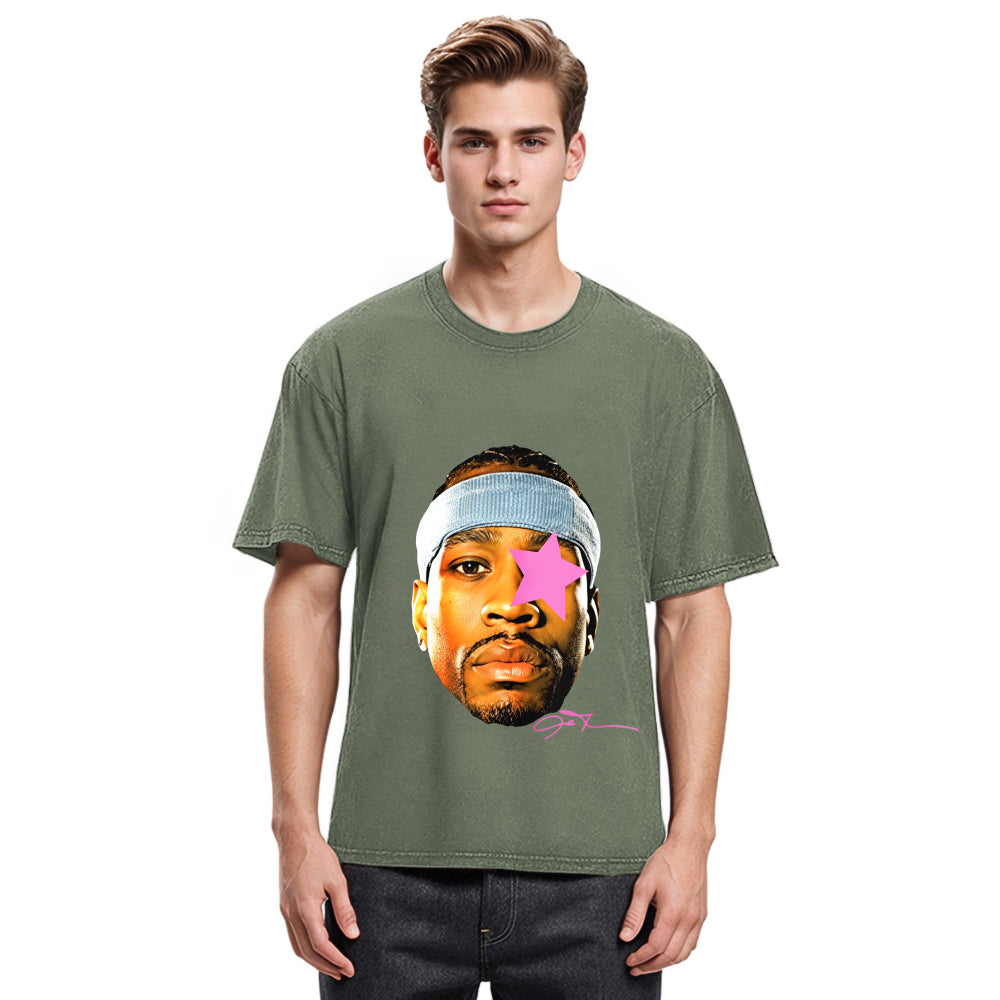 Tokyosol Hiphop AI Allen Basketball Star Washed T-Shirt