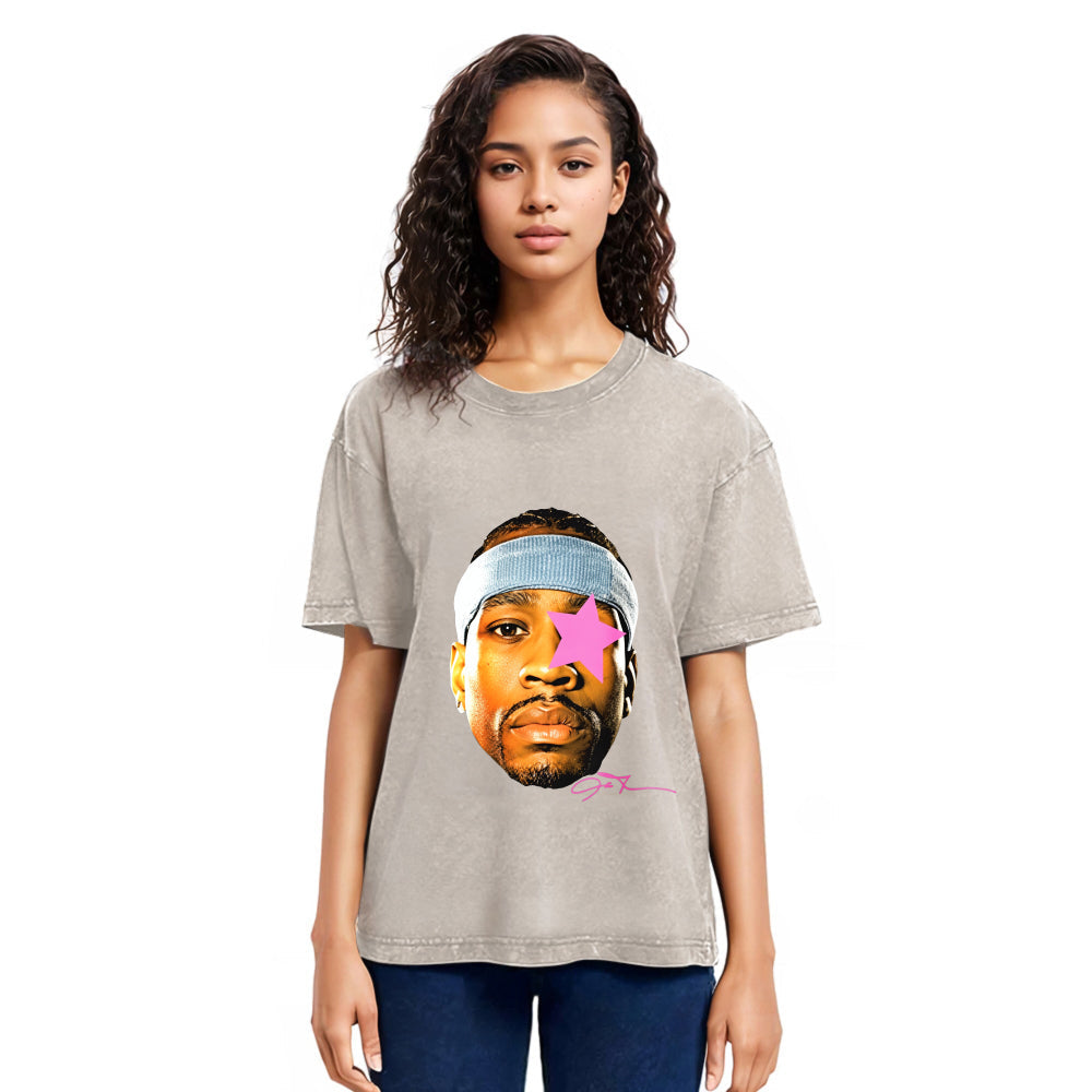 Tokyosol Hiphop AI Allen Basketball Star Washed T-Shirt