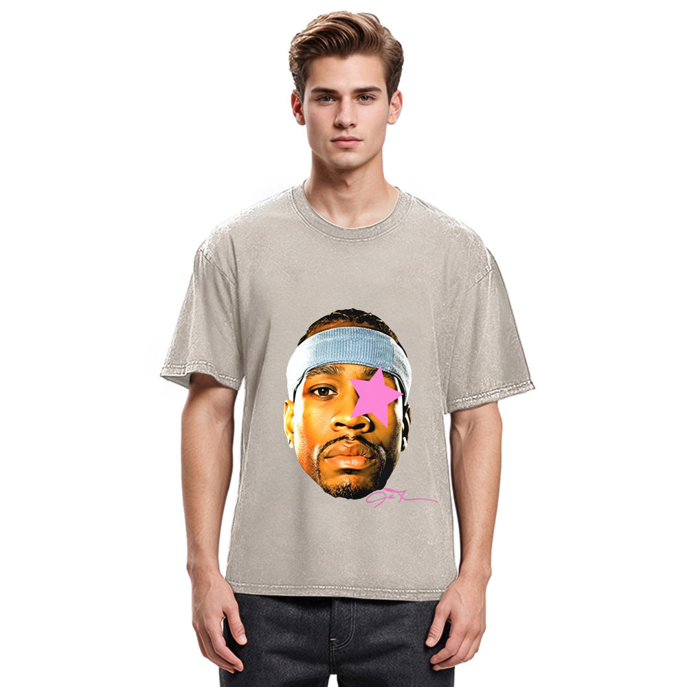 Tokyosol Hiphop AI Allen Basketball Star Washed T-Shirt