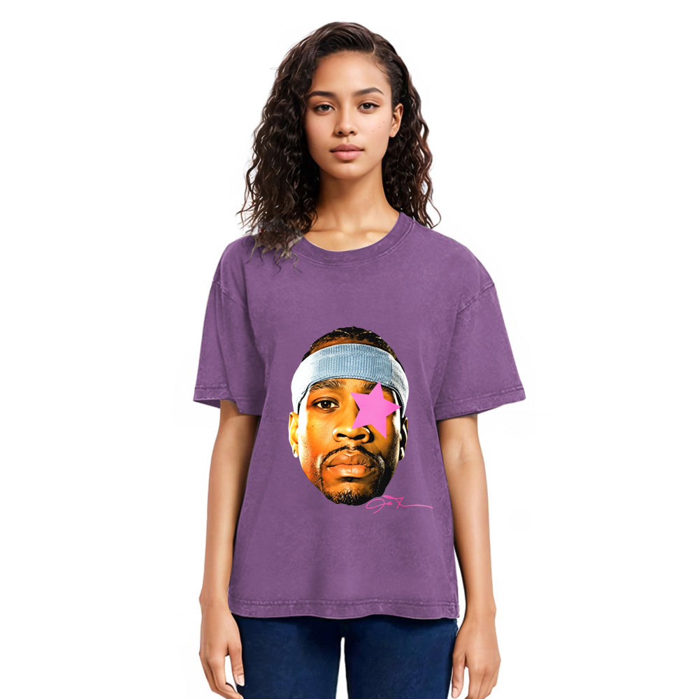 Tokyosol Hiphop AI Allen Basketball Star Washed T-Shirt