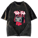 Tokyosol Hip Hop Style Washed T-Shirt