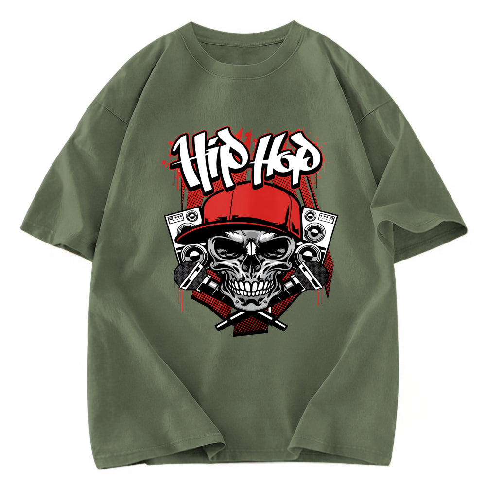 Tokyosol Skull Hip Hop Washed T-Shirt