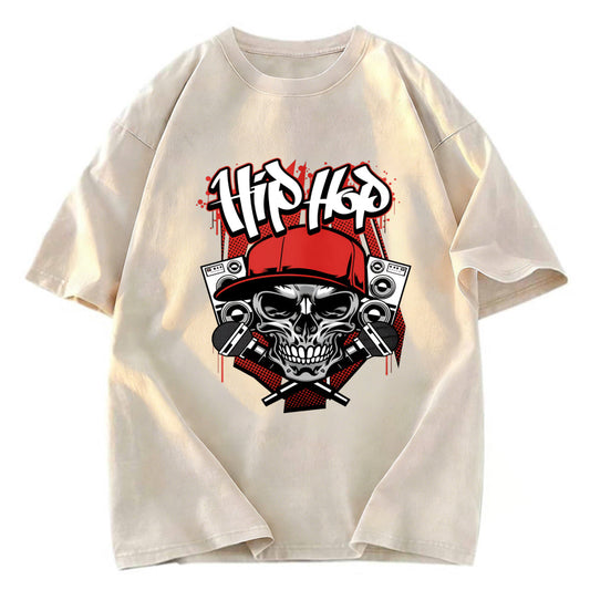 Tokyosol Skull Hip Hop Washed T-Shirt