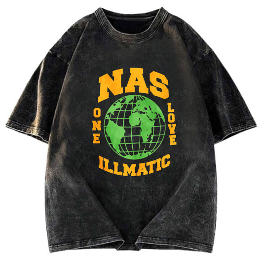Tokyosol NAS ONE LOVE ILLMATIC Washed T-Shirt
