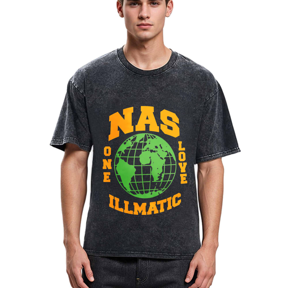 Tokyosol NAS ONE LOVE ILLMATIC Washed T-Shirt