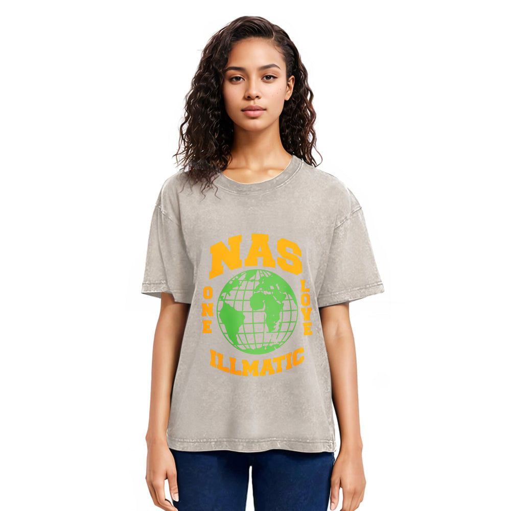 Tokyosol NAS ONE LOVE ILLMATIC Washed T-Shirt