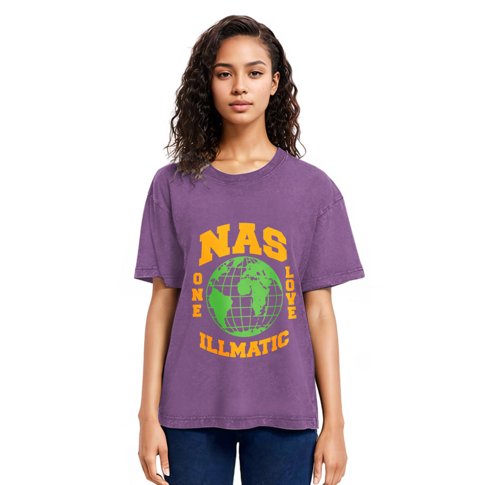 Tokyosol NAS ONE LOVE ILLMATIC Washed T-Shirt