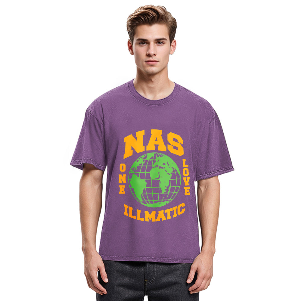 Tokyosol NAS ONE LOVE ILLMATIC Washed T-Shirt